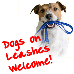 Dogs on leashes welcome