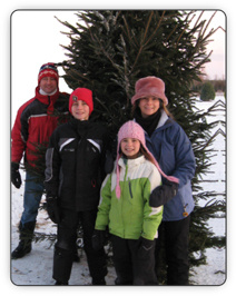 Fallowfield Tree Farm - Family enjoying an outing at our cut-your-own Christmas Tree Farm - Fallowfield Tree Farm - 613.720.3451